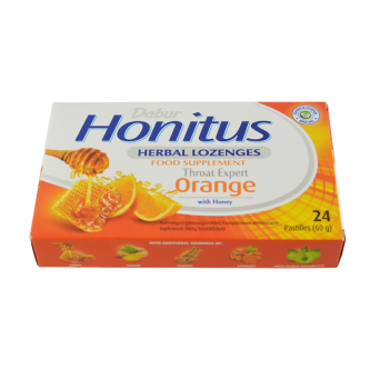 Ziołowe pastyki do ssania Orange x 24 szt, HONITUS, Dabur